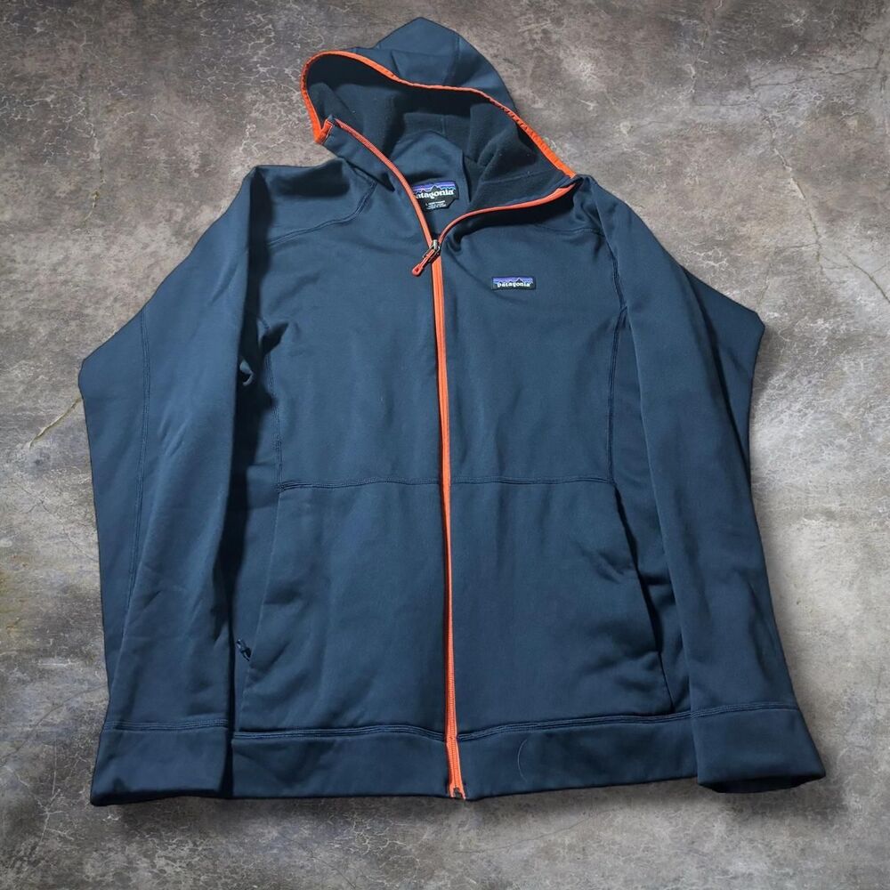 Patagonia Jacket Men’s Blue Large Crosstrek Hybrid Hoody Full Zip Outdoor Fleece